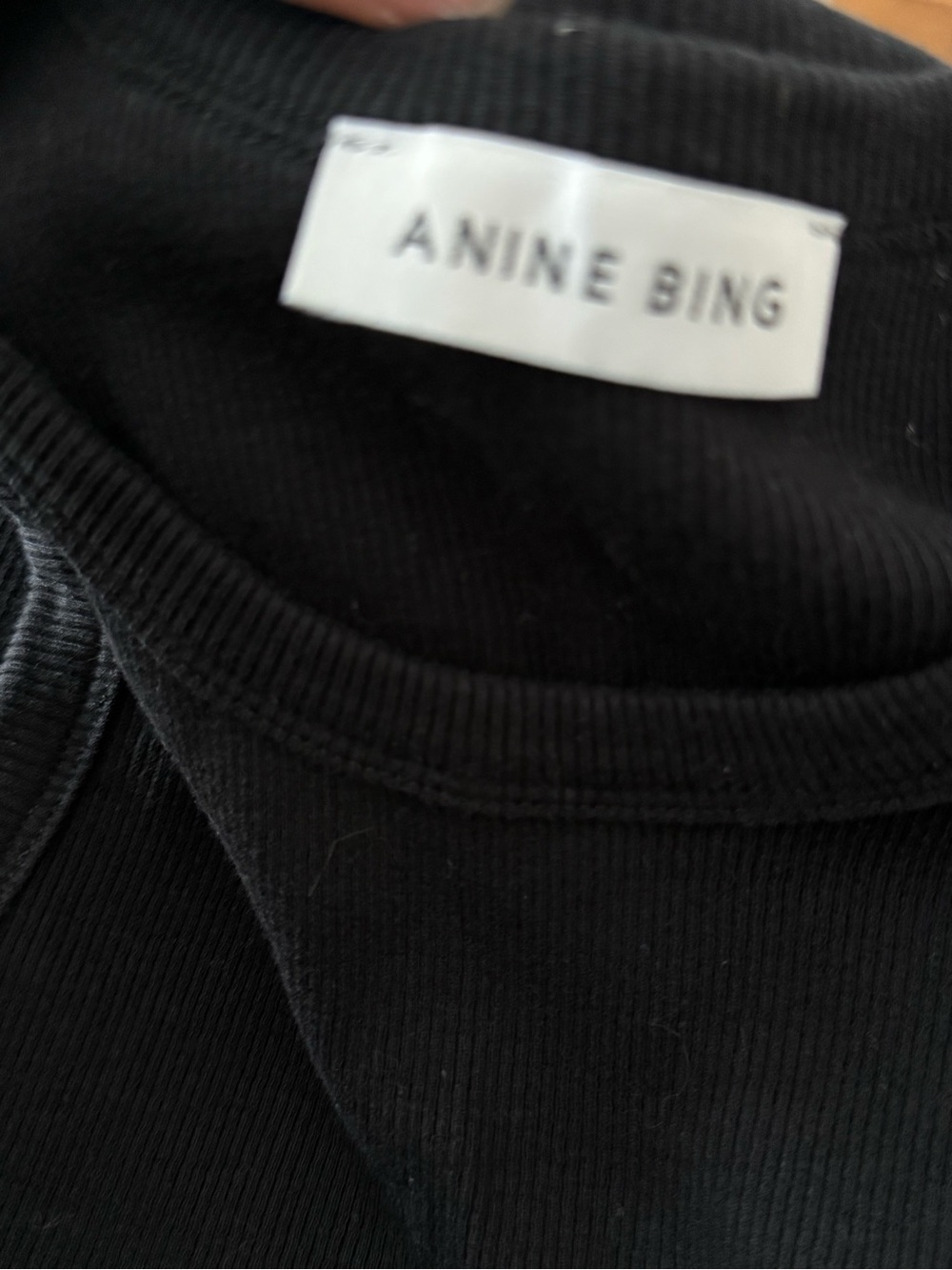 Anine Bing Black Ribbed Racerback Tank - Picture 5 of 5